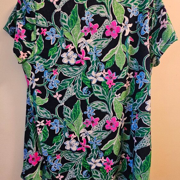 Lilly Pulitzer "Etta" scoopneck top, size L. NWT - Picture 3 of 4